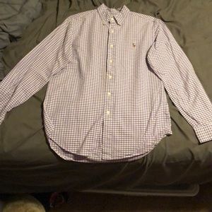 🔥🔥Ralph Lauren purple & white button down shirt